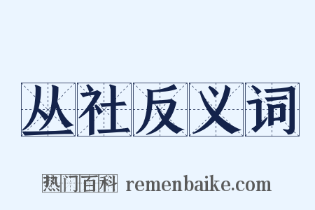 丛社反义词是什么意思的图片